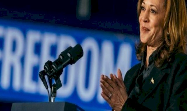 Kamala Harris'in mitingi Gazze protestosuyla bölündü