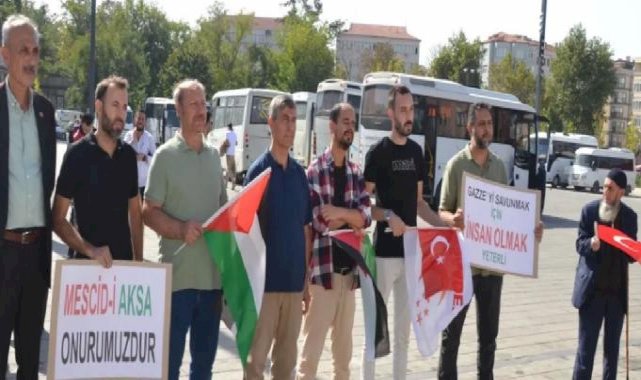 Saadet Partisi Keşan’da İsrail’i mitingle kınadı