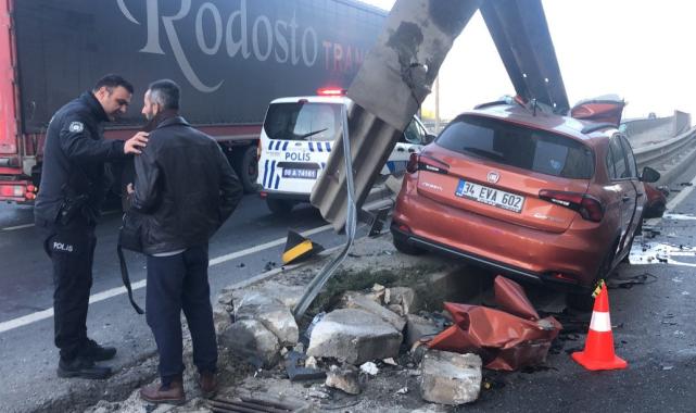 Tekirdağ'da trafik kazası: Burnu bile kanamadı