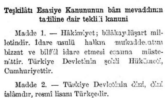 Ümit Yenişehirli'nin yeni yazısı: Tarih 29 Ekim 1923, Meclis tutanakları