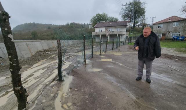 Zonguldak'ta yol çalışmasına bağlı arazi ihlaline tel örgülü tepki