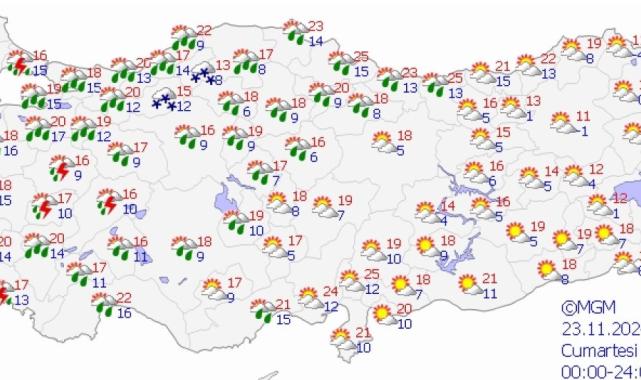 38 ile sarı 6 ile turuncu uyarı! Kar, fırtına ve sağanak geliyor