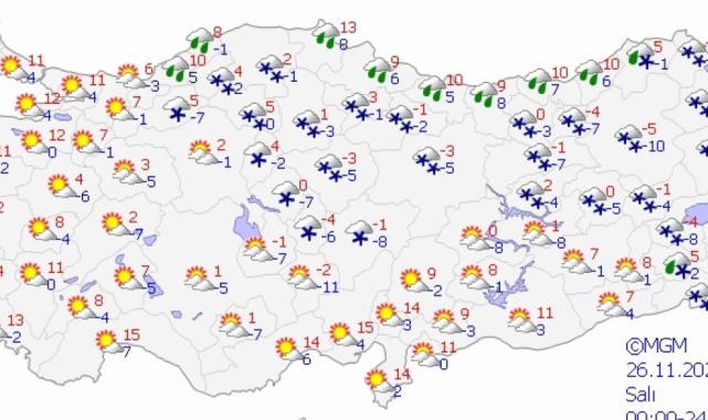 38 ile sarı 6 ile turuncu uyarı! Kar, fırtına ve sağanak geliyor