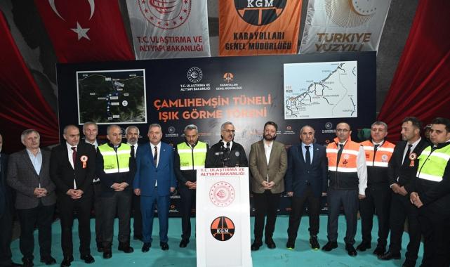 Abdulkadir Uraloğlu da katıldı: Çamlıhemşin Tüneli Işık Görme Töreni