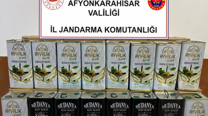 Afyonkarahisar’da 310 litre sahte zeytinyağı ele geçirildi