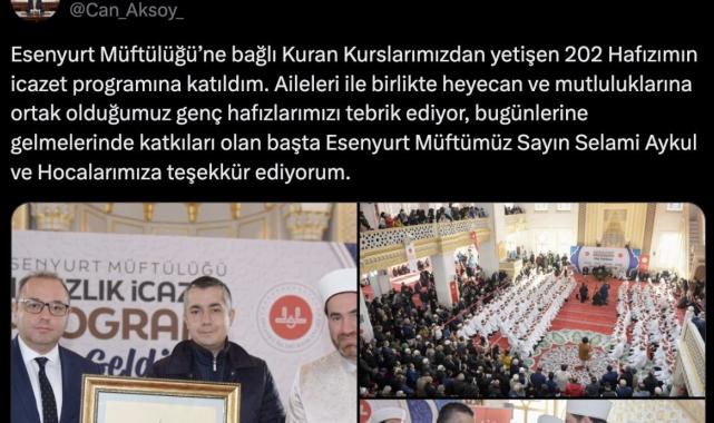 Ahmet Özer'in danışmanı hafızlık törenine katılan kayyum yönetimini tehdit etti