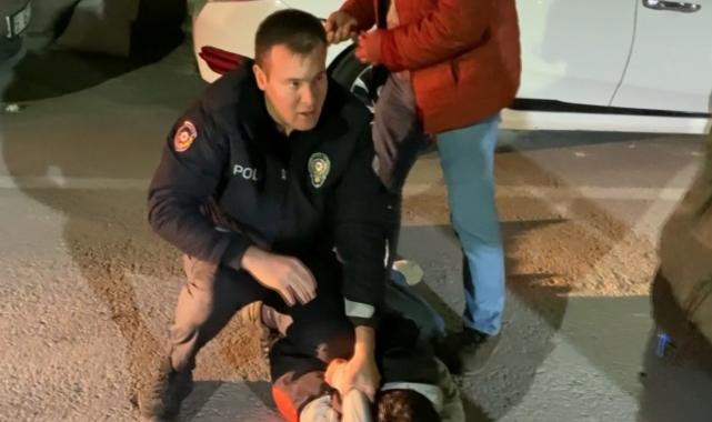 Aksaray'da 3 kişinin bıçaklandığı kavgadan kaçan şüpheliler kovalamacayla yakalandı