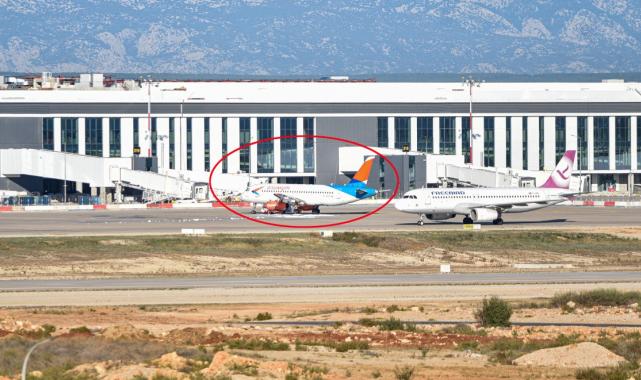 Antalya'da motoru yanan uçak sabıkalı çıktı