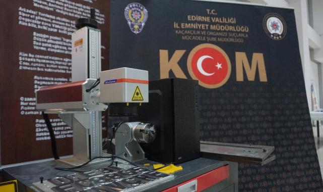 Edirne'de sahte plaka şebekesi çökertildi