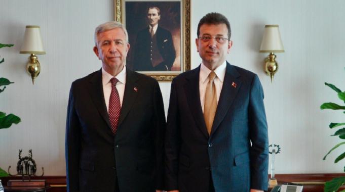 Ekrem İmamoğlu, Mansur Yavaş ile buluştu