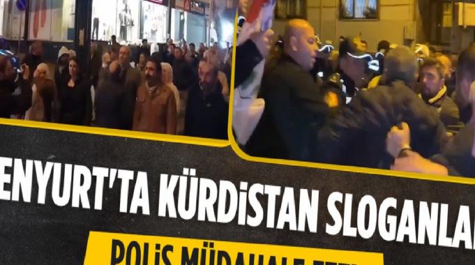 Esenyurt'ta terör örgütü yandaşlarından 'Kürdistan' sloganları