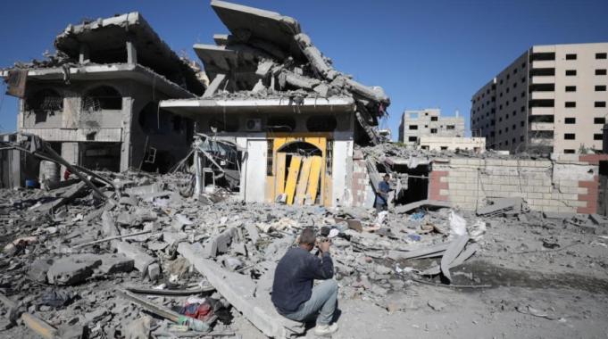 Filistin Devlet Başkanı ile Arap Birliği Genel Sekreteri Filistin ve Gazze'yi görüştü