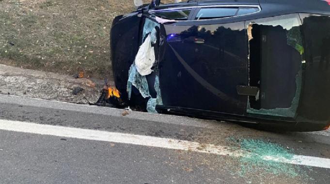 İstanbul'da kazaya karışan otomobil takla attı: 1 yaralı