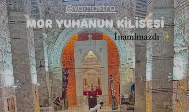 Mardin'deki Süryani kilisesinde yoga rezilliği