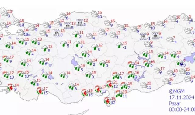 Meterolojiden 3 ile sarı kodlu uyarı