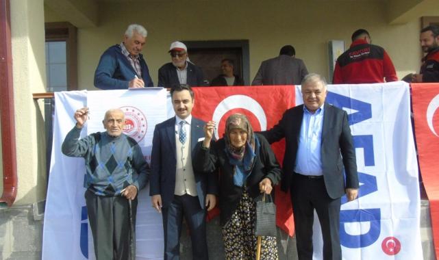 Nurdağı'nda 65 köy evinin anahtarı depremzedelere teslim edildi