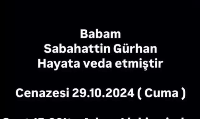 Popstar Bayhan'ın babası vefat etti