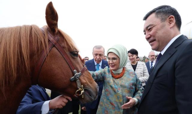 Sadır Caparov, Cumhurbaşkanı Erdoğan'a at hediye etti