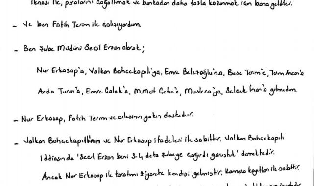 Seçil Erzan'dan 27 sayfalık mektup: Arda Turan ve Fatih Terim detayı dikkati çekti