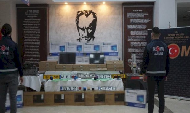 Edirne'de sahte plaka şebekesi çökertildi