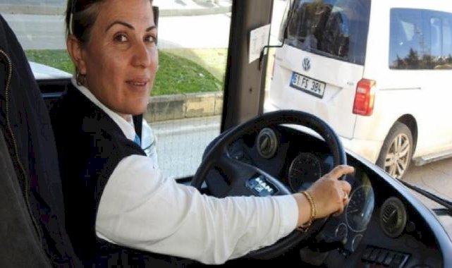 Gaziantep'te otobüs şoförü kadının azmi örnek oluyor