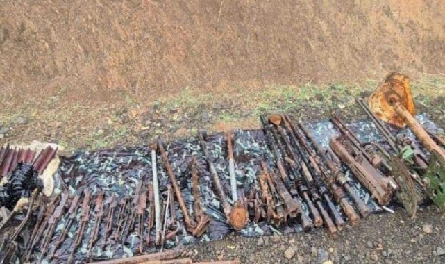 MSB, Pençe-Kilit bölgesinde ele geçirilen mühimmatı paylaştı