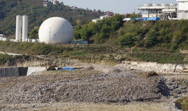 Trabzon'da katı atık tesisinde kötü konu protestosu