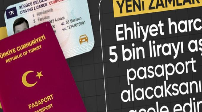 Yeni ehliyet ve pasaport ücretleri belli oldu
