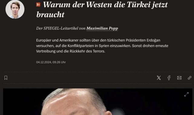 Alman Spiegel'den Suriye analizi: Batı'nın Türkiye'ye ihtiyacı var