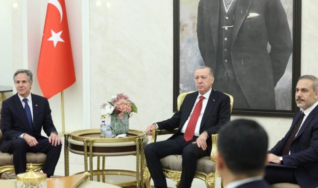 Cumhurbaşkanı Erdoğan, ABD Dışişleri Bakanı Blinken'ı kabul etti