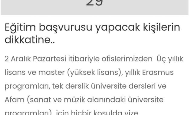 İtalya, Türk öğrencilerine vize başvurularını durdurdu