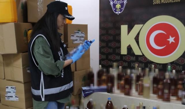 İzmir'de yılbaşı öncesi emniyetten 41 ayrı sahte alkol operasyonu