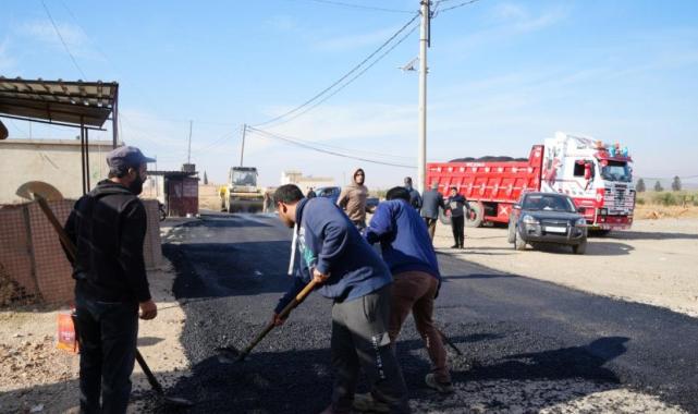 Münbiç'e giden yolların onarımına başlandı!