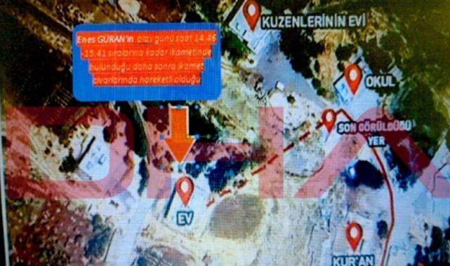 Narin cinayetinde Salim Güran'ın "adımları" dava dosyasında