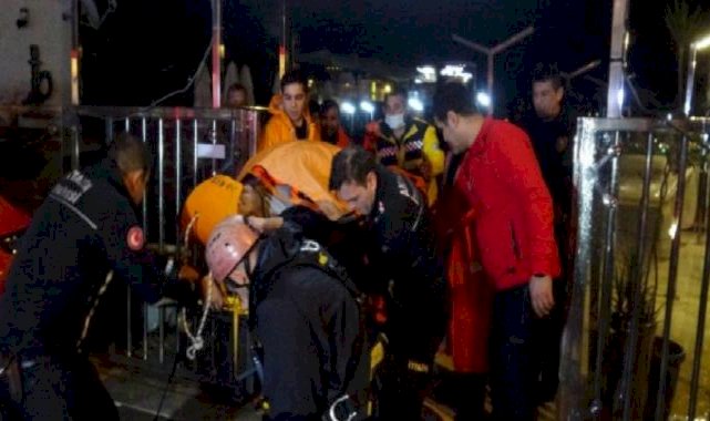 Antalya'da zemin kırıldı: 180 kilo ağırlığındaki aşçıbaşı boşluğa düştü! 1 saatte kurtarıldı