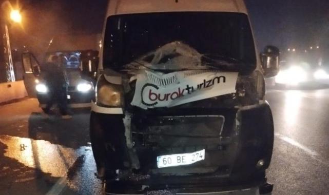 Tokat'ta taziyeye giderken minibüsün çarptığı 1 kişi öldü