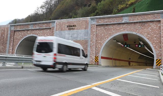 Yeni Zigana Tüneli'ni 587 günde 2 milyon 861 bin 599 araç kullandı