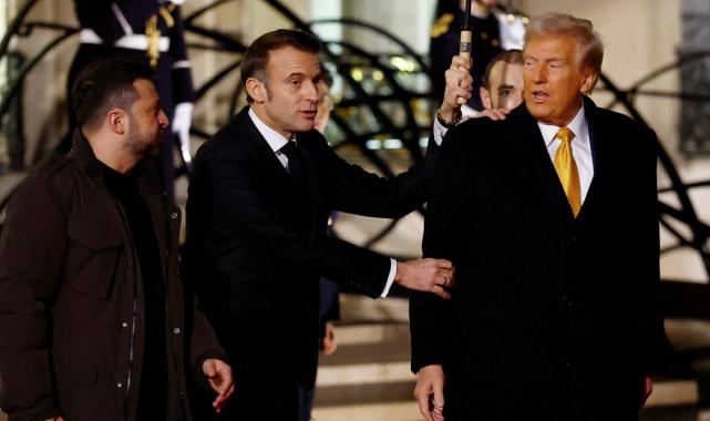 Zelensky, Trump ve Macron'dan üçlü zirve