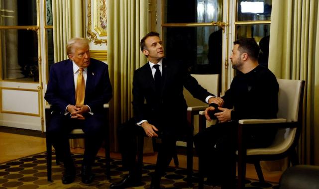 Zelensky, Trump ve Macron'dan üçlü zirve