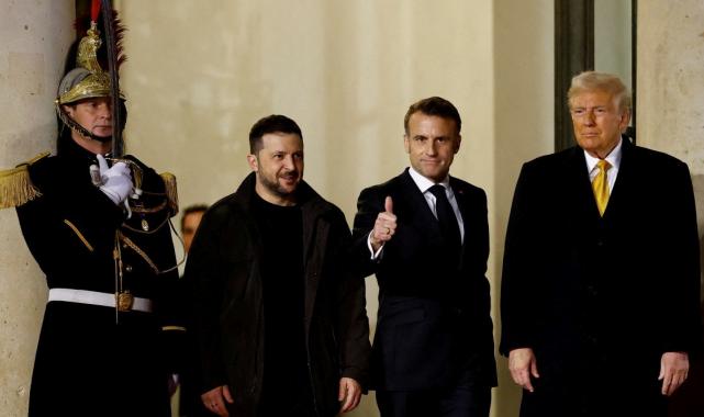 Zelensky, Trump ve Macron'dan üçlü zirve