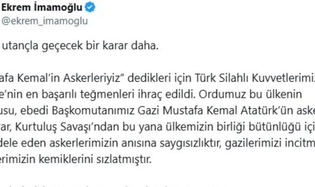 5 teğmenin TSK'dan ihracına CHP'den tepkiler