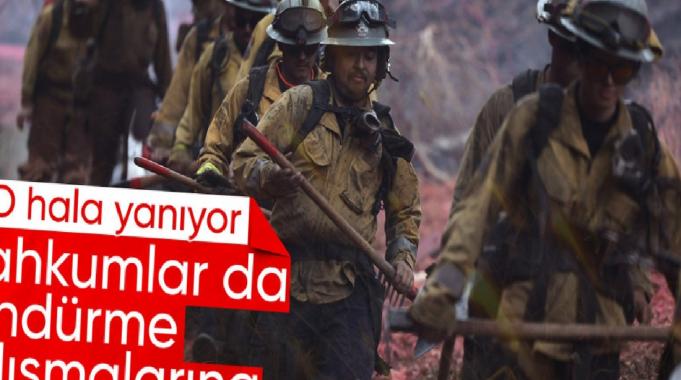 ABD&#039;de büyük yangın: Mahkumlar yangın söndürmeye yardım ediyor