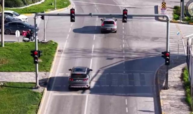 Bodrum'da drone ile trafik denetimi