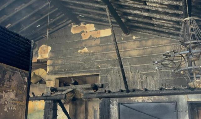 Bolu'da yanan otelin içinden görüntüler