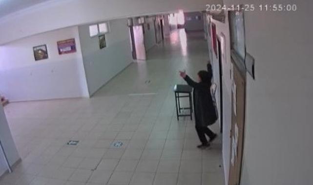 Nöbetçi öğrencinin koridorda halay çekmesi kameralara yansıdı