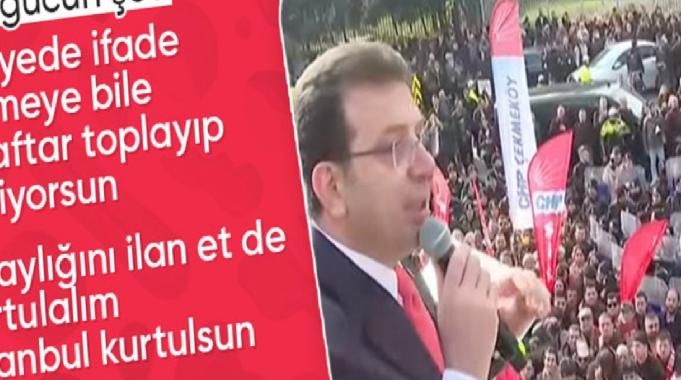 Ekrem İmamoğlu ifade sürecini şova çevirdi