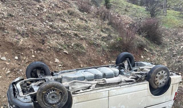 Isparta'da takla atan otomobildeki yolcu kazayı gülerek anlattı