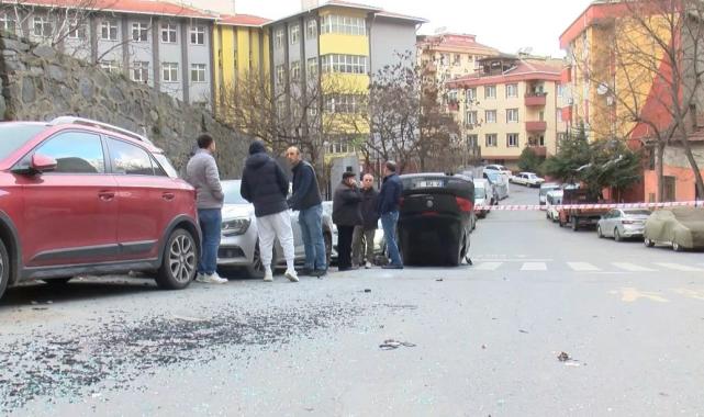 İstanbul'da park halindeki araçlara çarptı