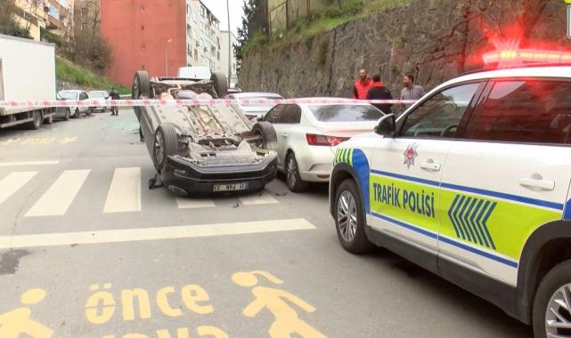 İstanbul'da park halindeki araçlara çarptı