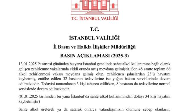 İstanbul'da sahte içkiden hayatını kaybedenlerin sayısı artıyor